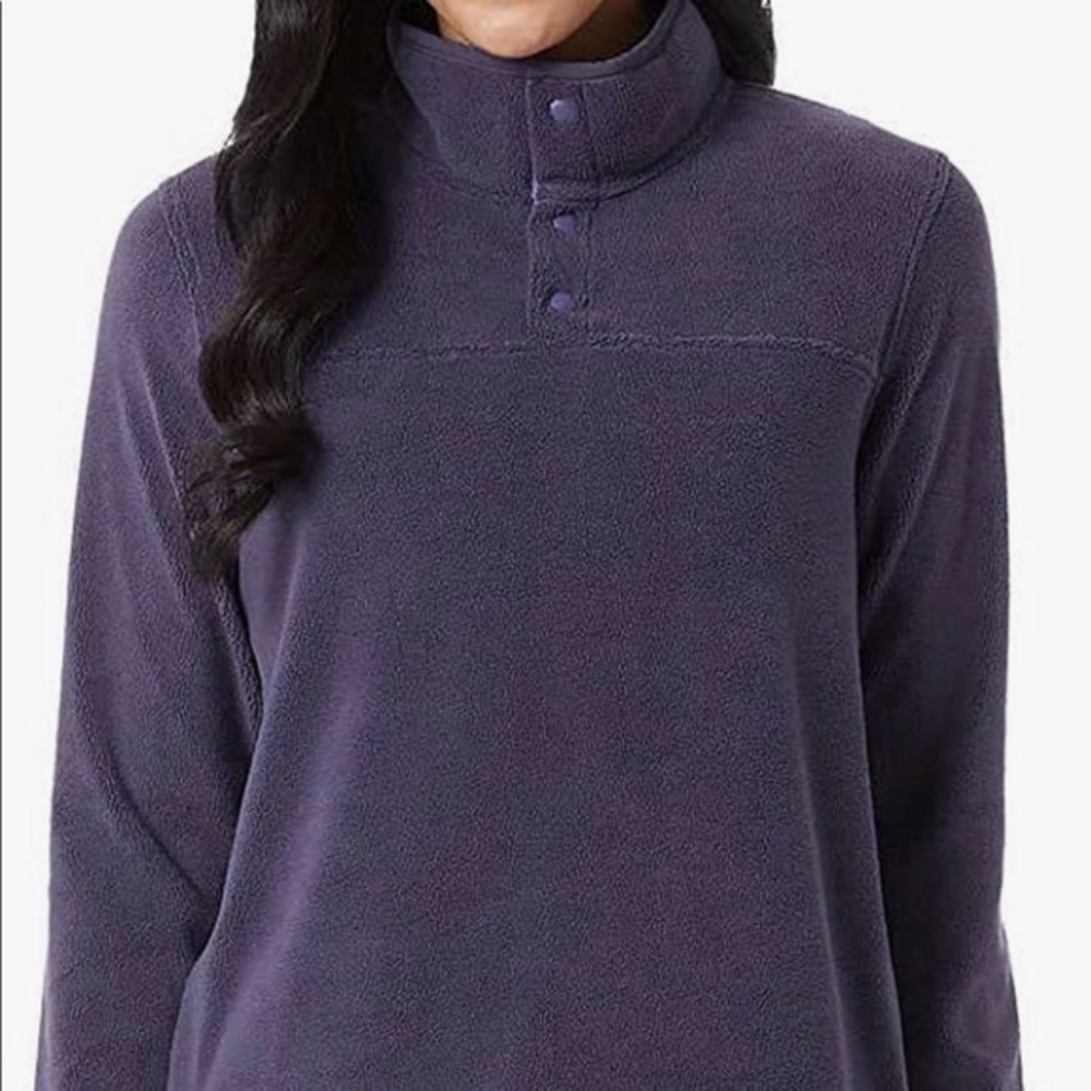 32 Degrees Heat Midweight Snap Arctic Fleece Pullover/ XSmall /Gray Navy (Y-W2)